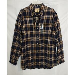 Red Head Shirt Men's Size L Navy Brown Flannel New With Tags